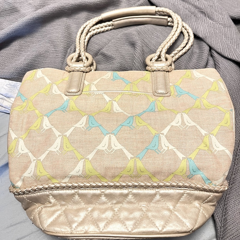 Vera Bradley tote hand bag in the “sittin in the trees” patterns
